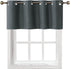 Home Queen Total Blackout Curtain Valance for Bedroom Window, Grommet Straight Bathroom Drape Valence, 54 W X 18 L, Charcoal...