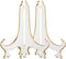 Artliving 10" Decorative Plate Stand Holder Plastic Picture Easel Display Stand Picture Frame Stand White Gold (2 Pack)...