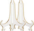 Artliving 10" Decorative Plate Stand Holder Plastic Picture Easel Display Stand Picture Frame Stand White Gold (2 Pack)...