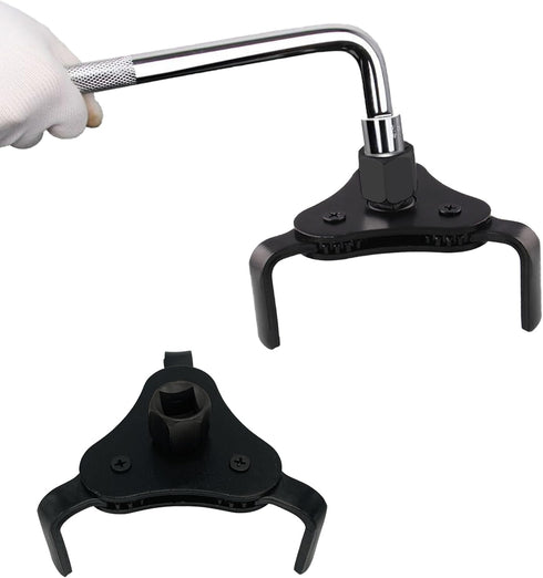 Adjustable Oil Filter Wrench, Oil Filter Wrench Tool Set, Oil Filter Wrench Remover Tool Set, Adjustable 3 Jaw Oil Filter Wrench Tool for 2"-4.2" ...