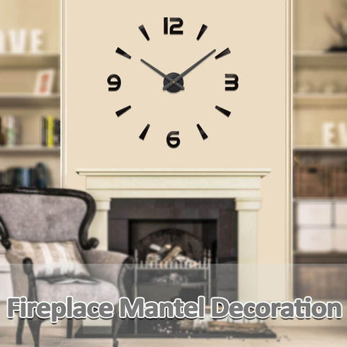 Mintime Large Wall Clock Battery Operated DIY Wall Clock for Modern Decorative Living Room/Office...