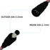 DC5.5x2.1mm, Barrel Connector, Pigtail DC Power Connector, 1V-36V Power Adapter 0.8 Flat Thick and Thickened (1ft-3 Pair Pack)...