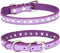 Puppy Dog Collar with Crystal Diamond Colorful Bling Girl Puppy Small Dog Cat Collars (S, Purple)...