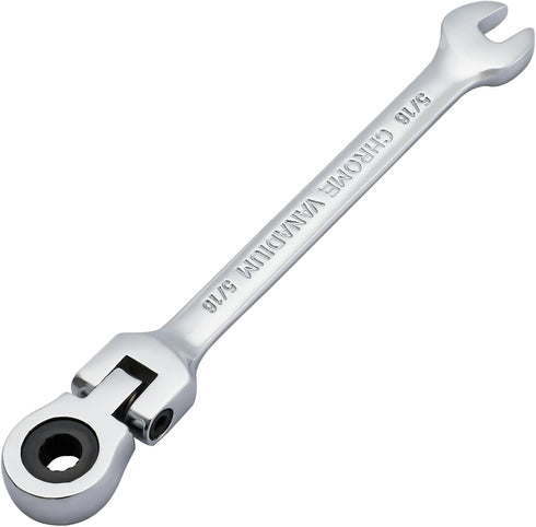 Pilida 5/16 Inch Ratcheting Combination Wrench SAE Flex Head Ratch Wrench with 12 -Point Design,72 -Teeth Spanner Ratchet,CR-V Steel...