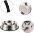 2 Pcs Cat Bowls Cat Feeding Bowls with Anti-skid Base Stainless Steel Puppy Dishes for Kittens Small Dogs Puppies Bunny...