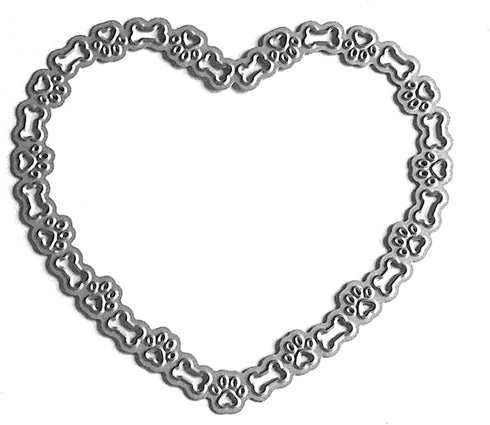Heart Dog Paw Bone Metal Die Cuts,Cutting Dies for Card Making Clearance,Embossing Dies for Scrapbooking, DIY Album Paper Cards Art Craft Decorati...