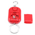 Mini Electronic Scale, Fish Weighing Scales Red Portable 25Kg/5G Hanging Scale Digital Pocket Key Chain Weight Hook Kitchen Food Weight Gauge Meas...