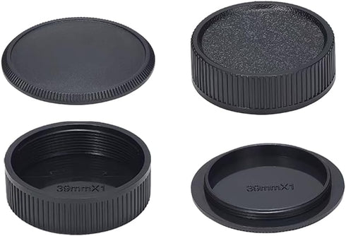 M39 Camera Body Cap & Rear Lens Cover Compatible for Leica L39 M39 Camera and 39mm Screw Mount Lens (2 Pack)...