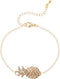 Gold Pineapple Bracelet Anklets for Women Hawaii Boho Beach Adjustable Bracelet Ankle...