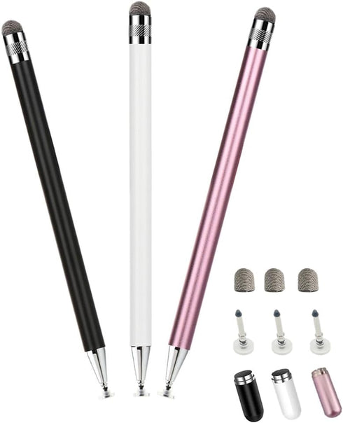Stylus Pens for Touch Screens(3 Pack), 6 Replaceable TipsHigh Precision Capacitive Stylus Pen for iPad iPhone Android Tablets and All Universal To...