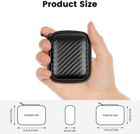 Earbud Case Earphone Carrying Case Hard EVA Headphone Storage Bag Small Zipper Pouch Compatible with Beats Fit Pro, urBeats3, Bose Soundsport, Ear...