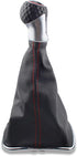 for VvW Boraa MmK4 Goolf 4 Jeettaa 4 98-04 Car Gear Shift Knob with Chrome Frame Black Leather 12mm (6 Speed)...