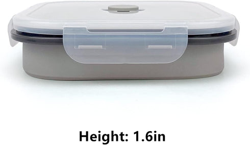 CARTINTS Collapsible Camping Bowl, Silicone Food Container with Lid, Space-Saving Camping Utensils for Kitchen and Outdoor, Microwave Safe 900ml...