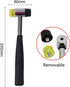 2 Pieces Jewelers Making Tools Jewelry Rubber Hammer with Wood Ring Mandrel Adjuster Stick Double Side Jewelry Making Rubber Hammer Ring Shaping W...