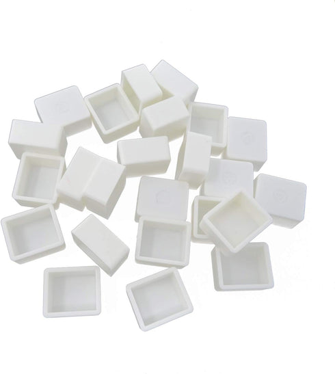 Honbay 24PCS White Plastic Watercolor Half Pans Empty Watercolor Paint Half Pans...