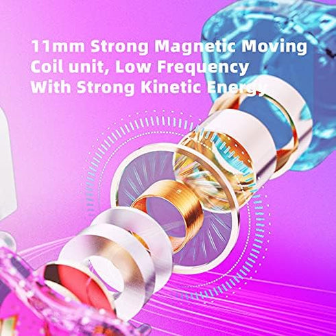 QKZ AK6 PRO Wired Earphone, 11mm Strong Magnetic Dynamic Headphone, Sports Running Earbuds, in Ear DJ Music Headset with Microphone (Colorful)...