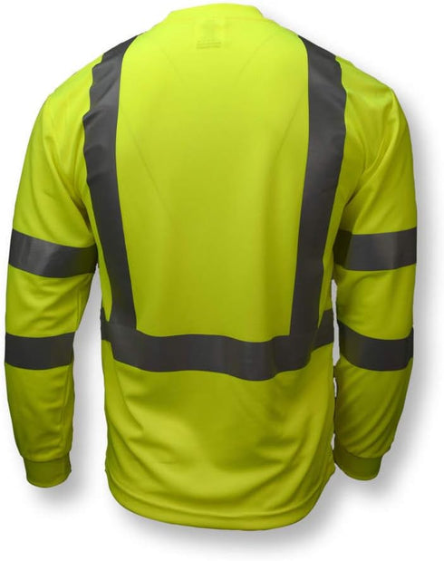 Radians ST21-3PGS-M Class 3 Max-Dri Moisture Wicking Mesh Long Sleeve Safety T-Shirt, Medium, Green...