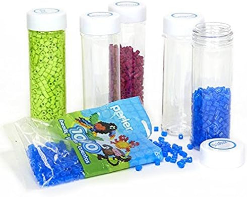 Perler Beads Storage Container Set, 12 pcs, Tall Cylinders, Count...