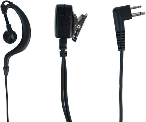 Caroo G Shape Earpiece Headset with PTT Mic for Motorola Cp200 Rdm2070d Cp185 cls1410 cls1110 Walkie Talkies Two Way Radio 2 pin...
