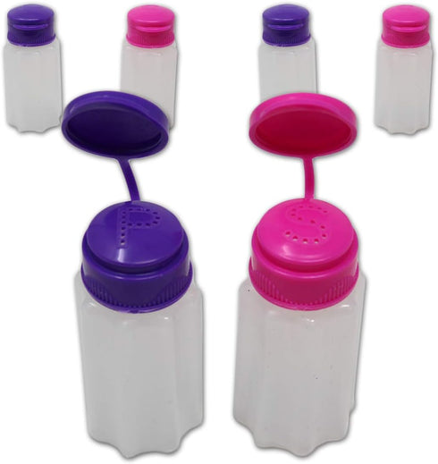 Salt and Pepper Shaker Set Travel size with Flip Lids for Camping | Plastic, Spill-Proof Labeled Salt and Pepper Shakers for Cooking and Dining Ou...