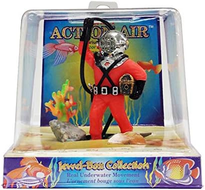 Penn-Plax Aerating Action Bubbler Ornament, Diver with Hose | Color May Vary | Small (050)...