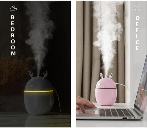 Warm and Sweet Diffuser with Ultrasonic Tech,USB-Powered Portable Diffuser for Essential Oils?Small Humidifier with 7-LED Color Changing for Car H...
