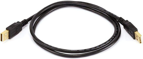 Monoprice 105442 3ft USB 2.0 A Male to A Male 28/24AWG Cable (Gold Plated) -Black for Data Transfer Hard Drive Enclosures, Printers, Modems, Camer...