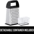 GORILLA GRIP XL 4-Sided Cheese Grater With Container, 100% BPA-Free Stainless Steel Box Graters, Parmesan Shredder, Grate Cheeses, Shred Veggies, ...