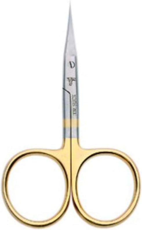 Dr. Slick Arrow Scissor, 3-1/2", Gold Loops, MicroTip, Straight...