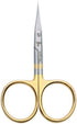 Dr. Slick Arrow Scissor, 3-1/2", Gold Loops, MicroTip, Straight...