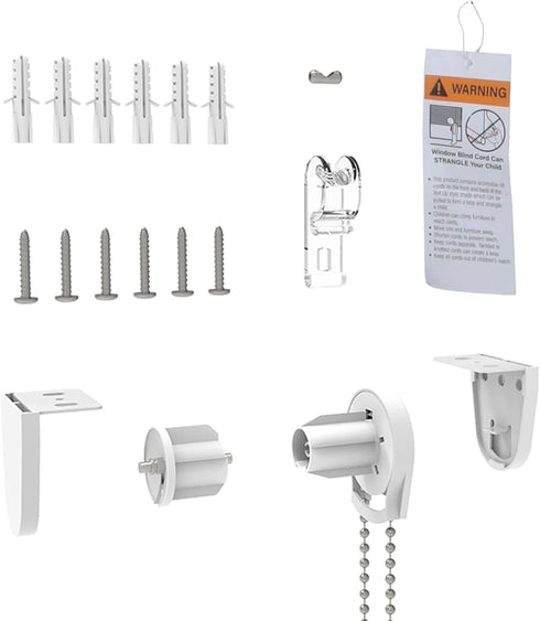 HOMEBOX Roller Blinds Connector Roller Shades Clutch for 1.1" Tube Fitting Parts Repair Kit Complete with Metal Brackets, Child Safety Clip and Ch...