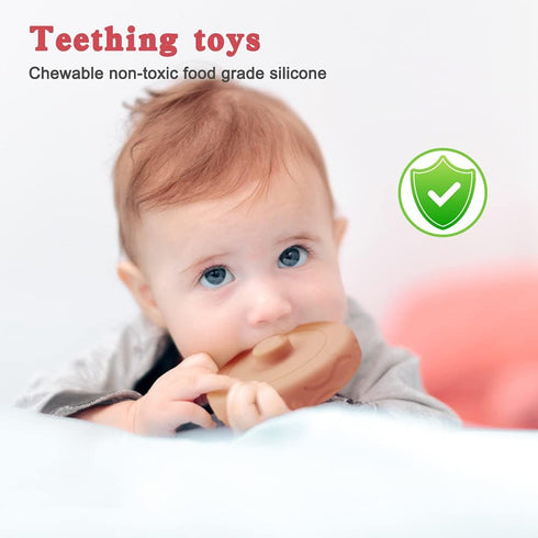Mini Tudou Stacking & Nesting Circle Toy,6 Pcs Soft Building Rings Stacker & Teethers,Squeeze Play with Early Educational Learning Stacking Tower,...