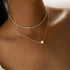 Bohemia Layered Pearl Choker Necklace Silver Cz Tennis Chain Necklace Floating Pearl Necklace Sparkly Rhinestone Clavicle Necklace Jewelry for Wom...