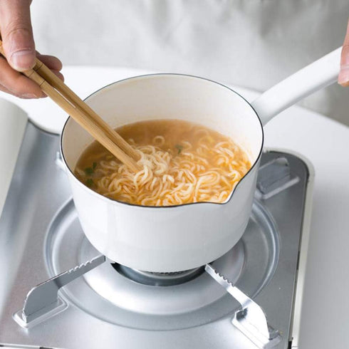 1.2L Saucepan, Nonstick Milk Pan with Pour Spouts, Butter Warmer, Melting Milk Boiling Porridge Soup Saucepan Gas Stove Enamel Milk Pot with Handl...