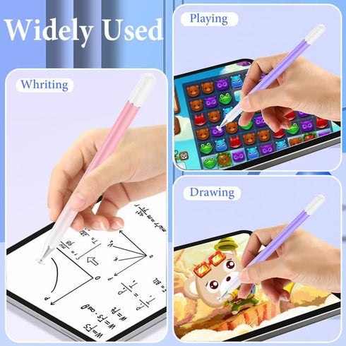 Stylus Pens for Touch Screens(2PCS), Luntak High Precision Magnetic Disc Universal Stylus Pen for iPad, 2 in 1 iPad Pencil Compatible with iPhone/...