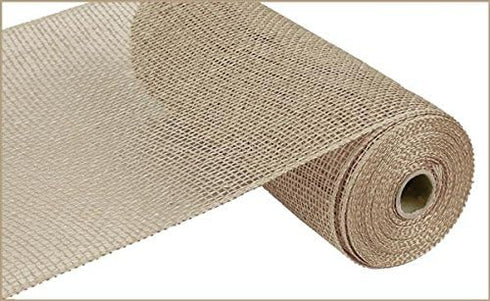 Poly Burlap Deco Mesh, 10" x 10 Yards (Natural)...