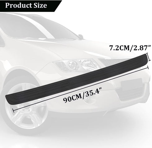 Pincuttee Rear Bumper Protector Guard for Car,Black Rubber Scratch,Resistant Trunk Door Entry Guards,Accessories Trim Cover,35.4"X2.87" for Most o...
