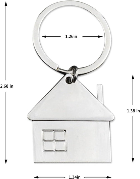 iMagitek 20 Pcs House Shaped Pendant Keychains Keyings Home Keychain Gifts House with Window Mental Keyring for Men and Women Gift...