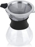 Yosoo Elegant Hand Pour Over Coffee Maker Set,Reusable Manual Drip Filter Coffee Dripper Pot Glass Carafe & Permanent Stainless Steel Filter...