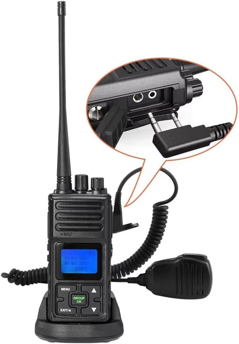 SAMCOM Walkie Talkie Speaker Mic, 2 Pin K Type Handheld Two Way Radios Shoulder Lapel Mic Microphone with Rainforced Cable,1 Pack...