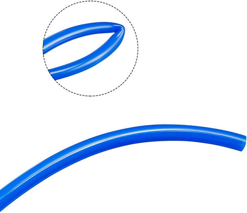 uxcell Pneumatic Air Tubing, 6mm OD x 4mm ID 5 Meters 16ft PU Polyurethane Air Compressor Tube, Blue...