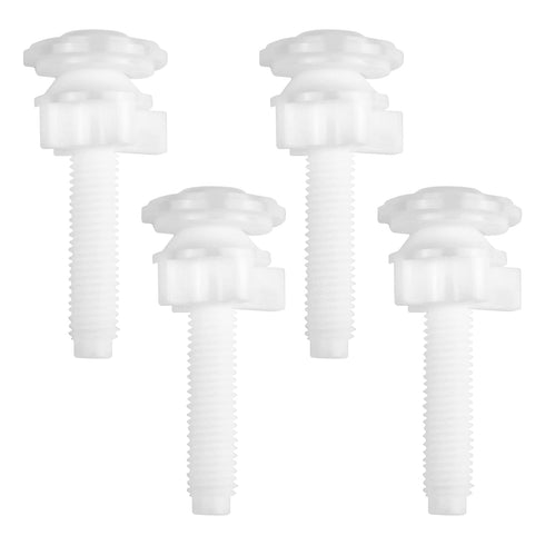 4 Pack Toilet Seat Screws Replacement Kit, Plastic Toilet Seat Screws/Toilet Seat Bolts, Toilet Screws for Seat Hardware with Nuts and Washers for...