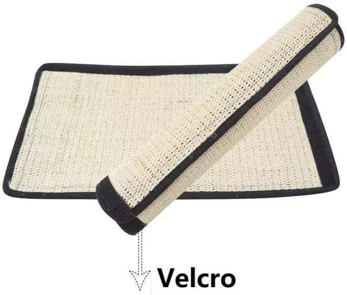 Cat Scratcher Mat Natural Sisal 2 Pack Cat Scratch Mats Sisal Thin Scratcher Mat with Velcro Protecting Furniture Sofa Chair Desk Legs 16X12 and 1...