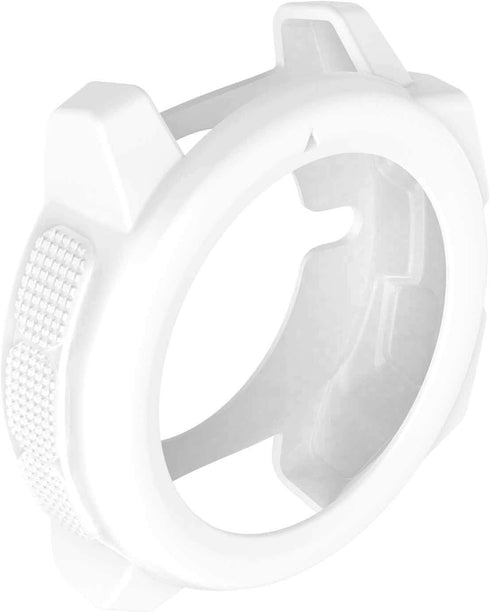 SplenSun Compatible Silicone Protective Cover Cases Anti-Scratch Bezel Protector Replacement for Garmin Instinct,Instinct Solar Smartwatch (White&...