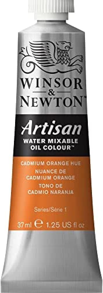 Winsor & Newton Artisan Water Mixable Oil Colour, 1.25-oz (37ml), Cadmium Orange Hue...
