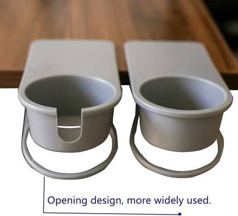 Drinking Cup Holder Clip Home Office Table Desk Side Clip Water Drink Beverage Soda Coffee Mug Holder Cup Clip Design (Grey)...