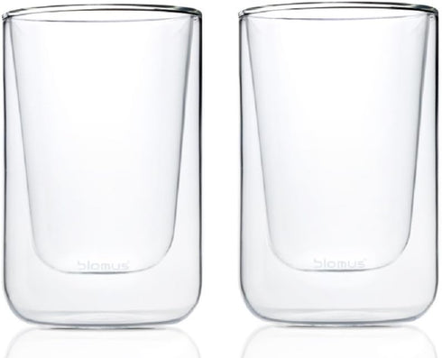 Blomus 63654 Nero Set of 2 Cappuccino or Tea Glasses, 8 oz, Clear, 2 Piece...