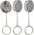3Pack Retractable Keychain Heavy Duty Badge Reel with Strong Metal Chain for Lanyards for ID Badges and Badge Card Holder with Retractable Clip fo...