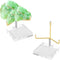 2pcs Clear Acrylic Display Stand Holder, 2.4 x 2.4 x 3.5inch Acrylic Easel Stand Easels Display Stands with Adjustable Metal Arms for Gemstone Fos...