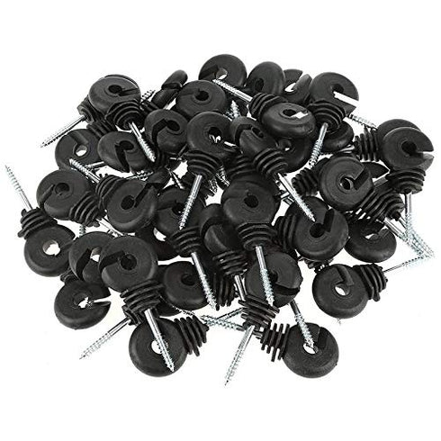 20Pcs Electric Fence Insulator Screw-in Insulator Fence Ring Post Wood Post Insulator with Insulator Socket Tool (20)...